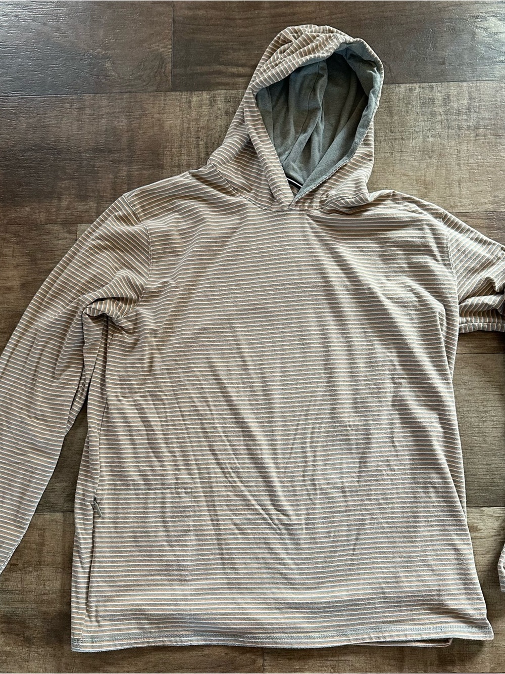 DKOTA Grizzly striped hoodie zip pocket